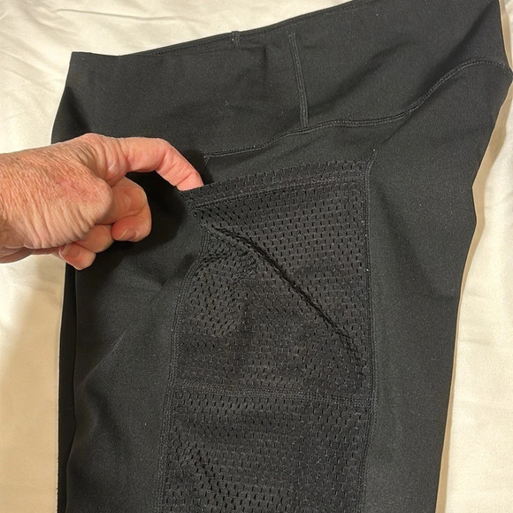 Yelete Active Jersey Mesh Pocket Legging Black size S - Picture 4 of 9